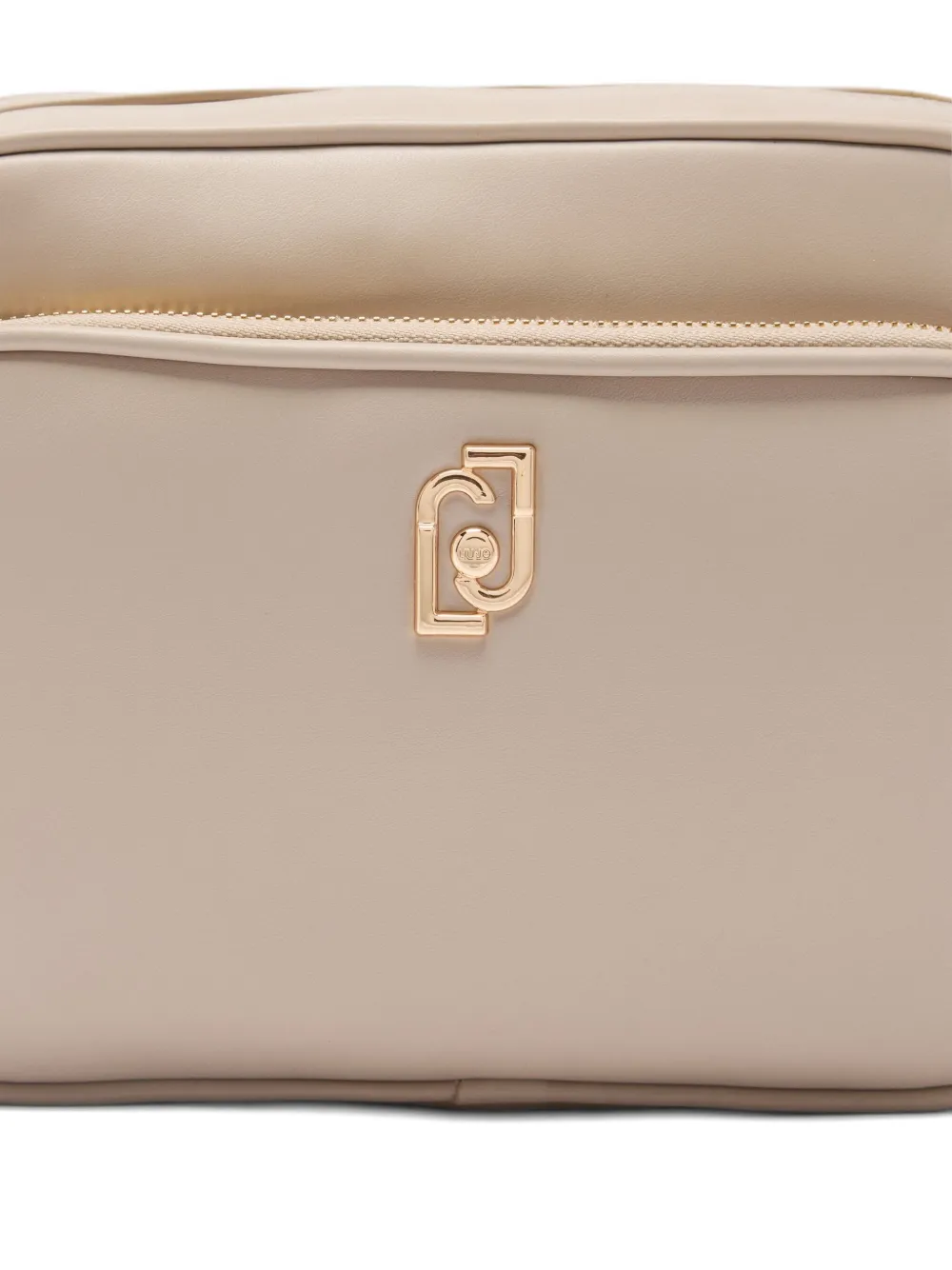 LIU JO medium logo-plaque zip-fastening cross body bag Beige