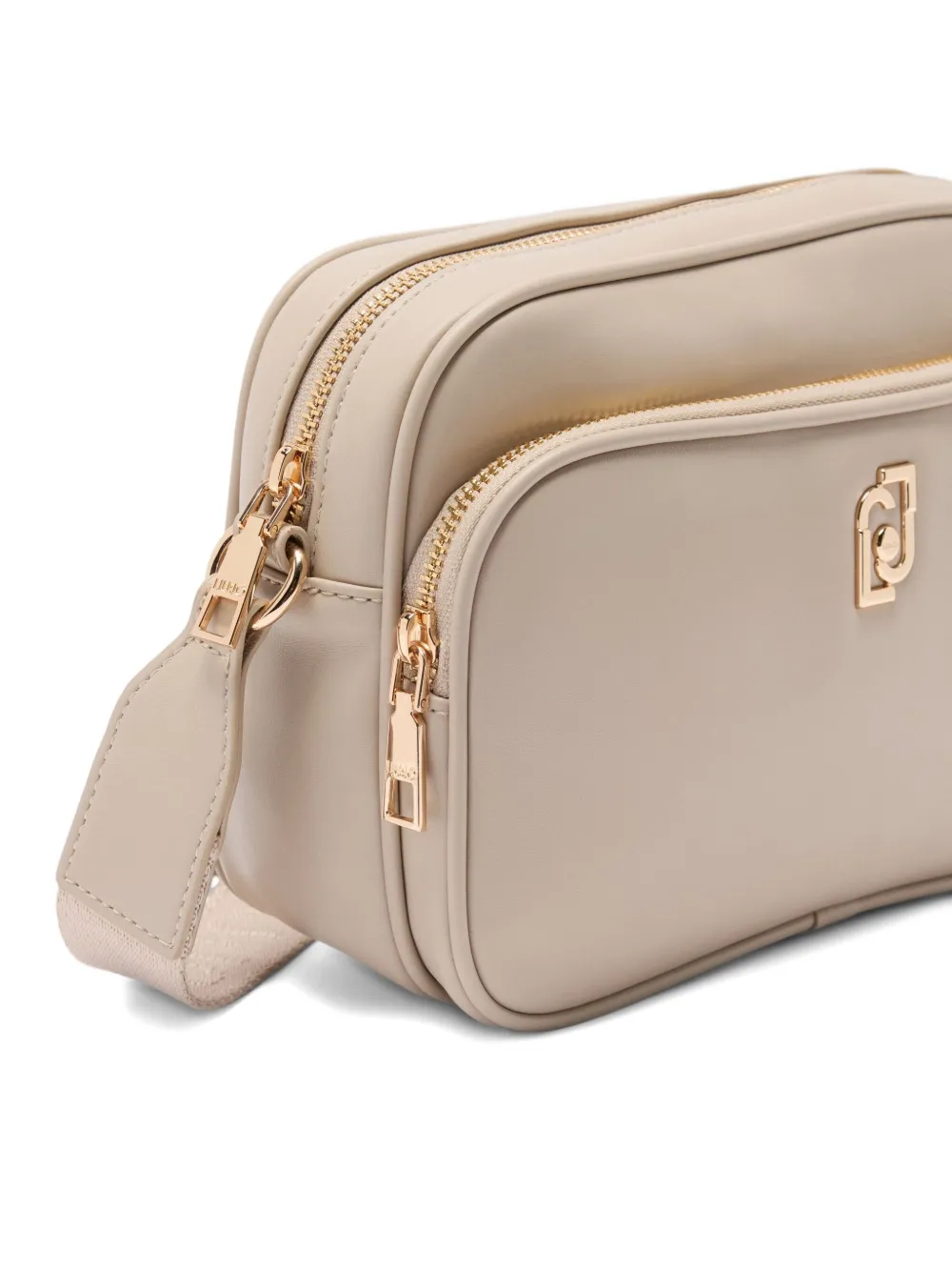 LIU JO medium logo-plaque zip-fastening cross body bag Beige