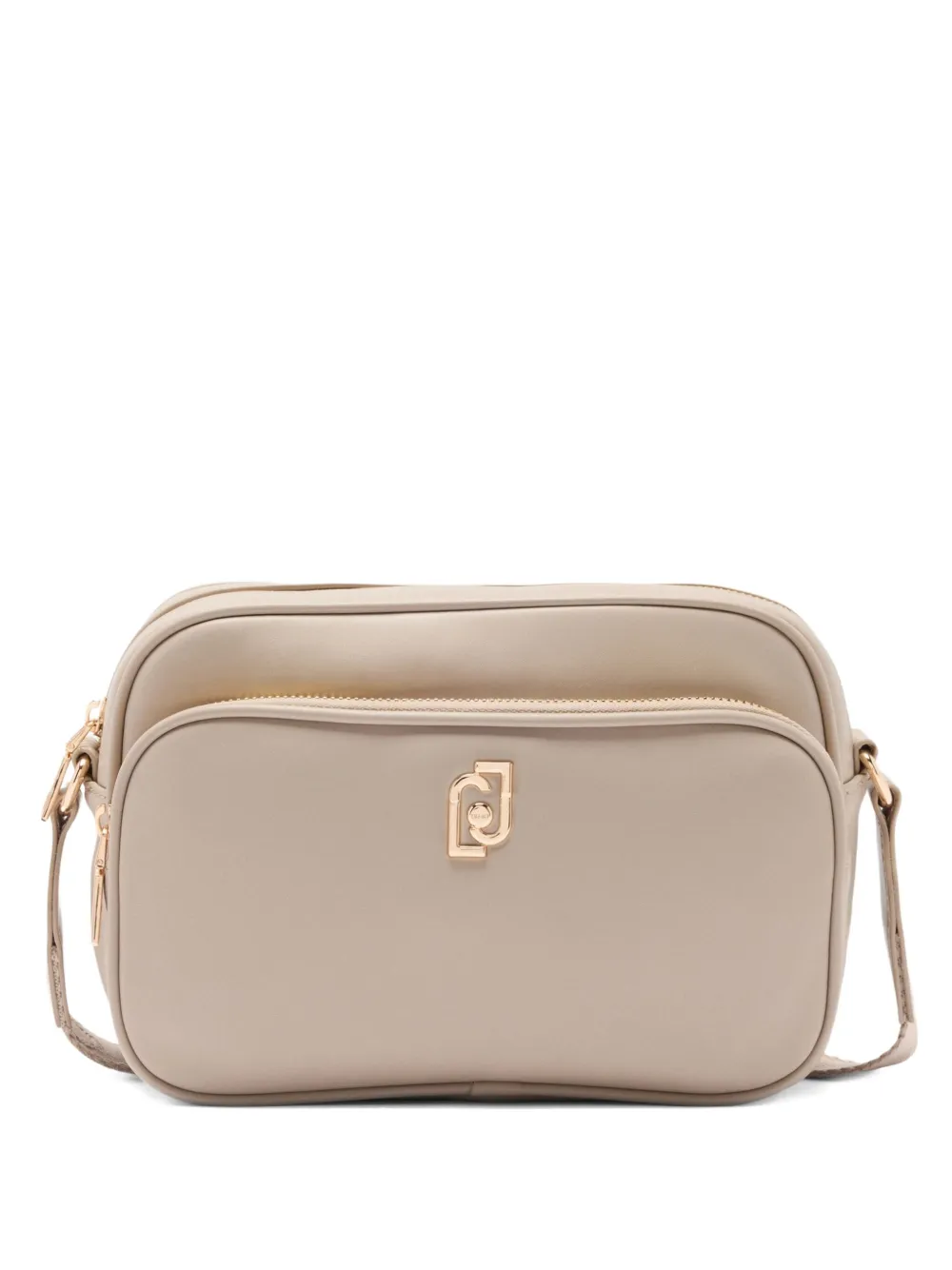 LIU JO medium logo-plaque zip-fastening cross body bag Beige
