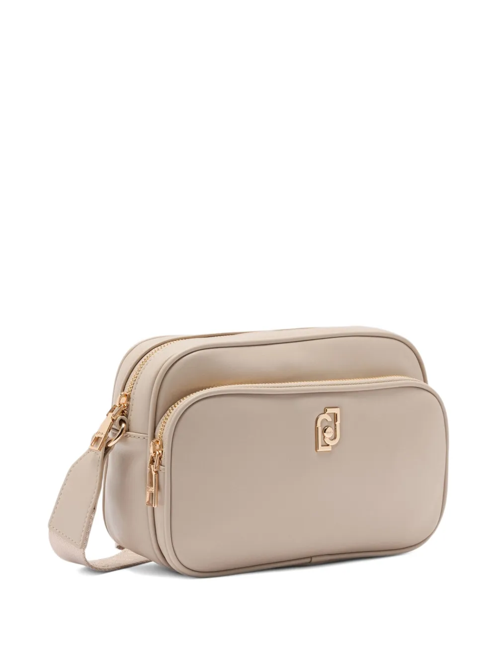 LIU JO medium logo-plaque zip-fastening cross body bag Beige