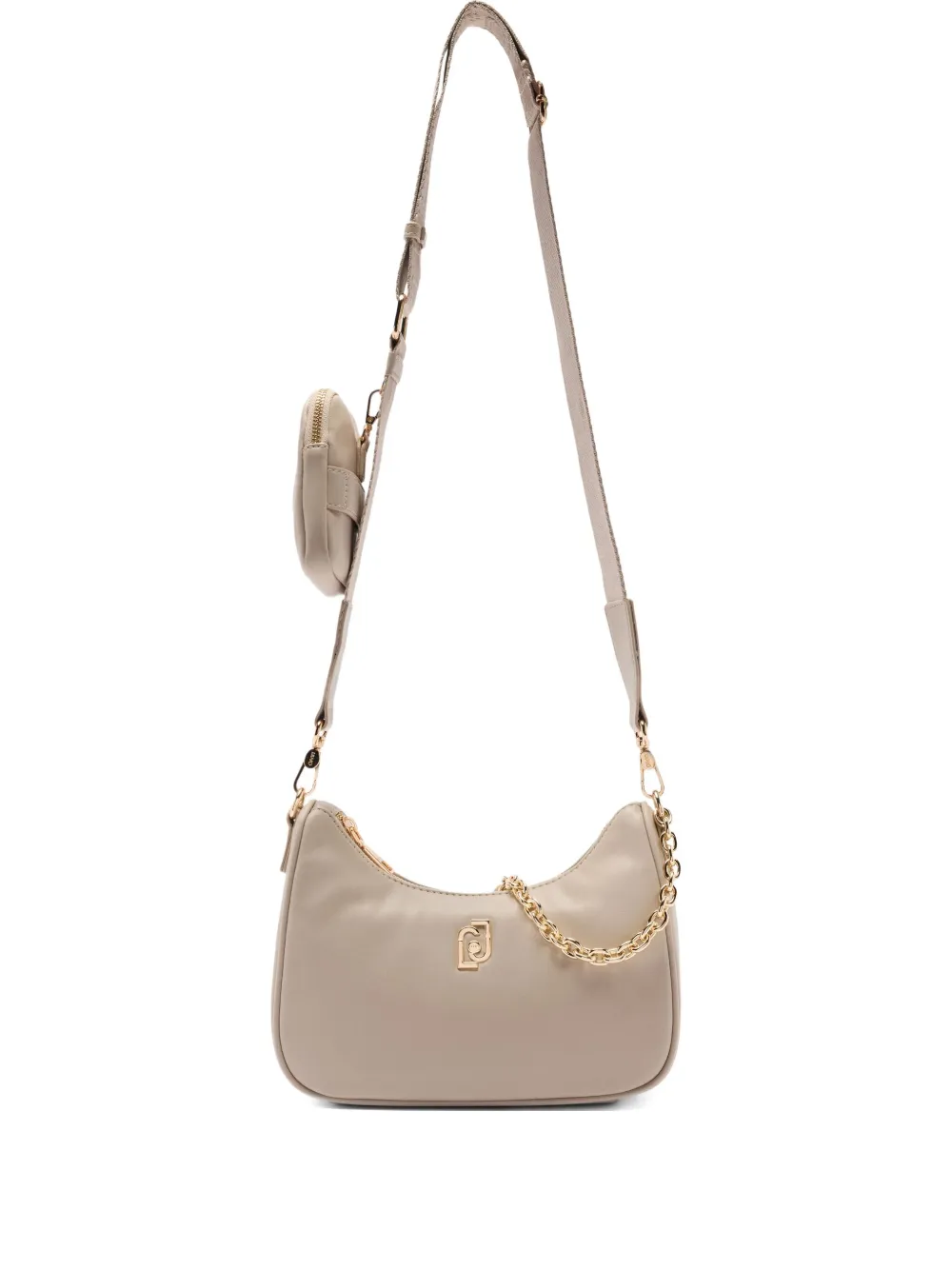small chain-detail zip shoulder bag