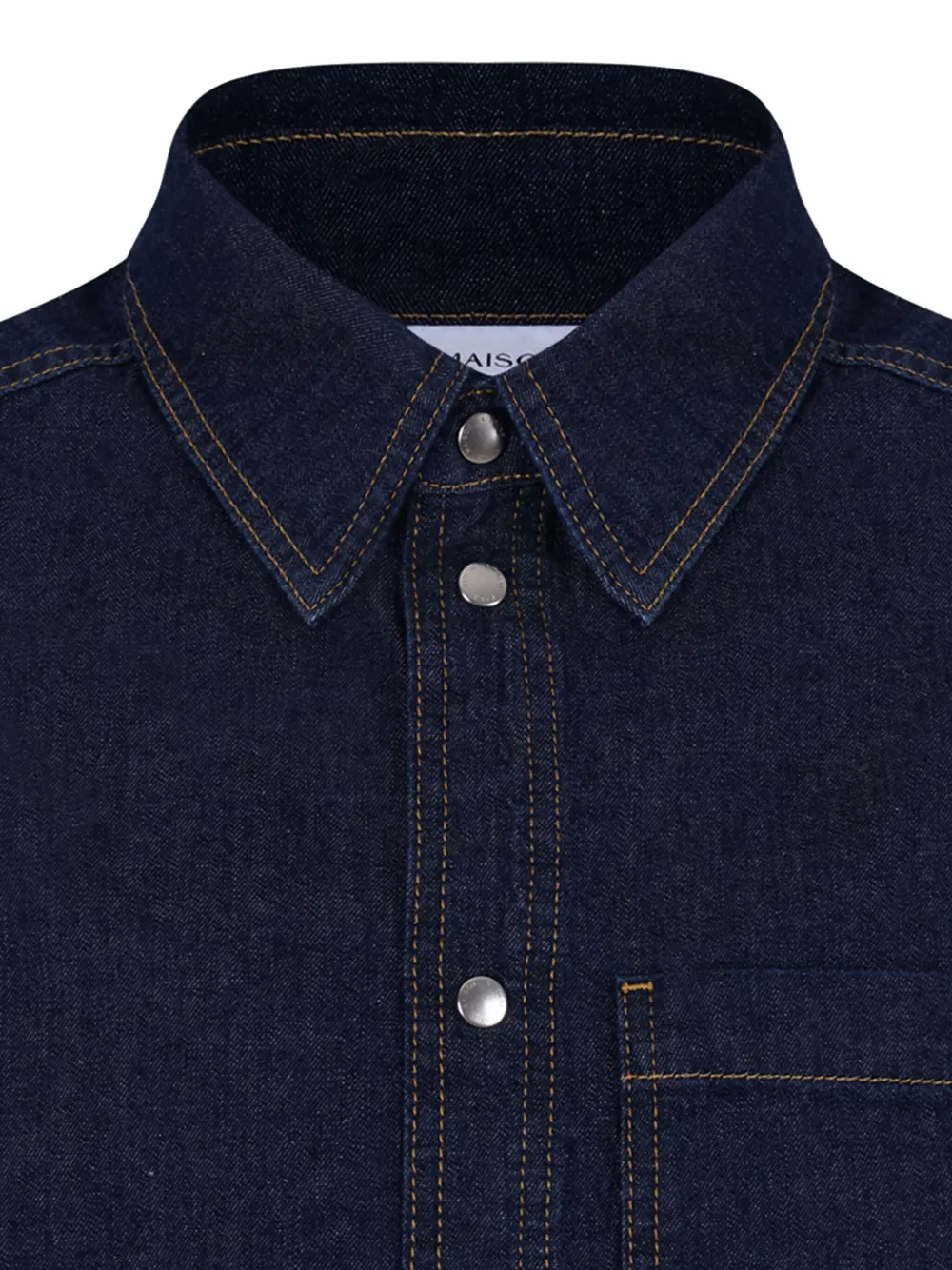 Maison Kitsuné Overhemd met zak met knopen Blauw