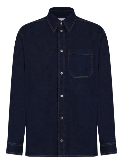 Maison Kitsuné skjorte med påsyet lomme med knap