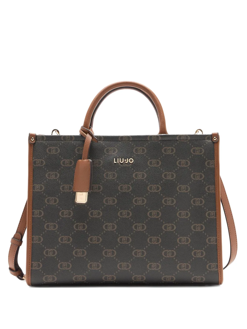 LIU JO medium logo-print shoulder bag Bruin