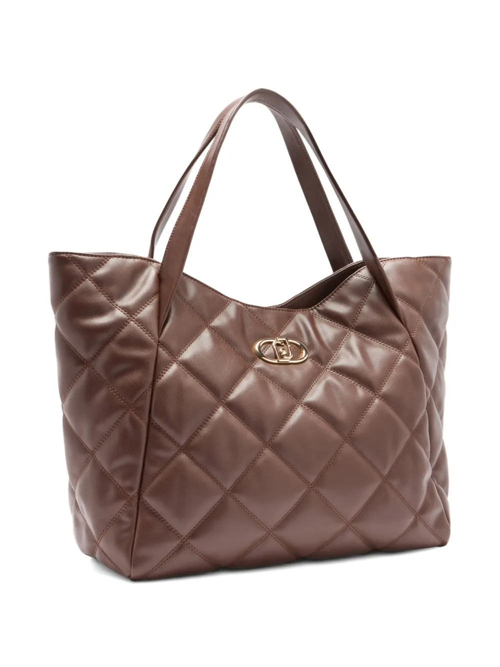 LIU JO large quilted logo tote bag Bruin