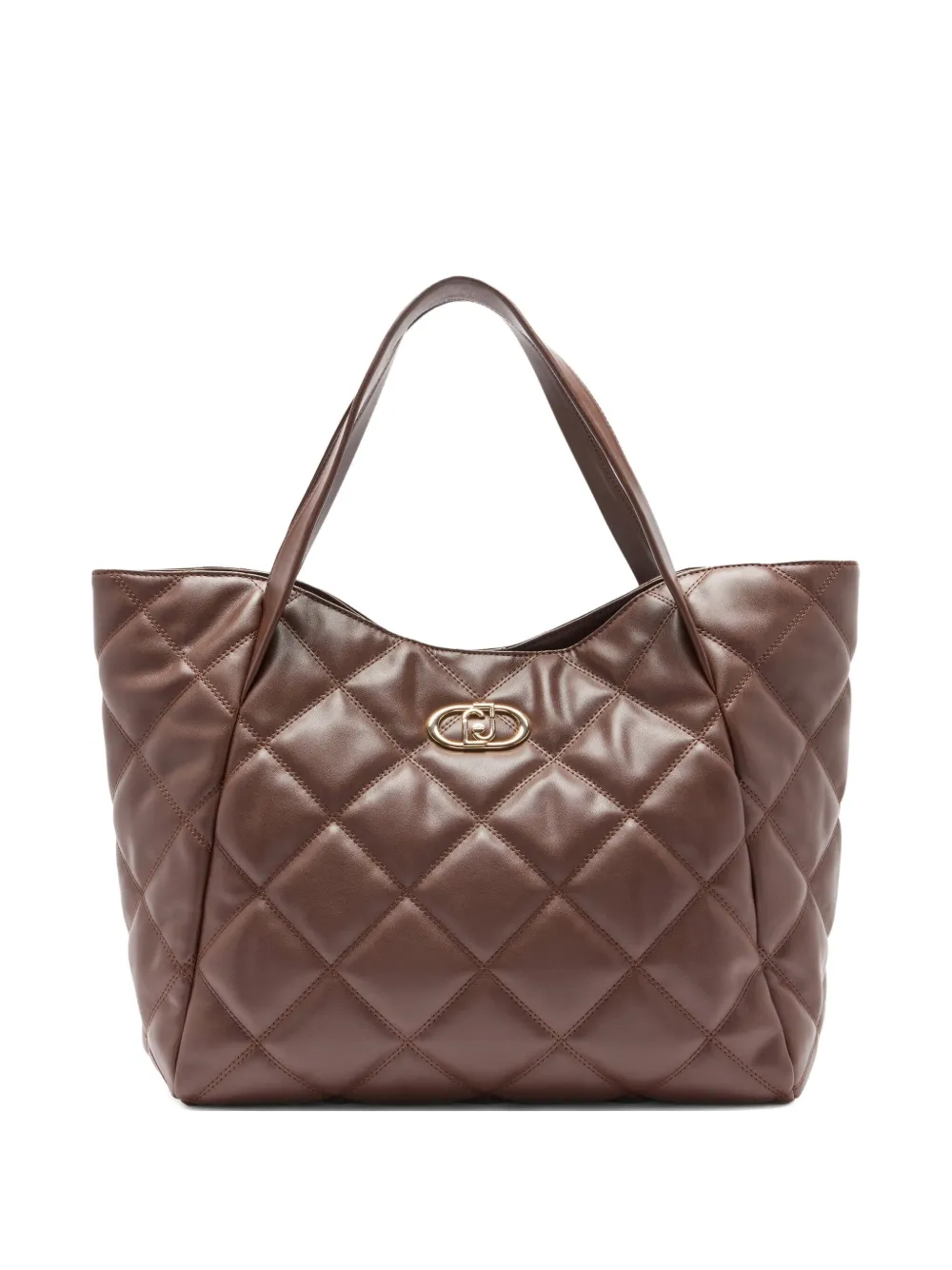 LIU JO large quilted logo tote bag Bruin