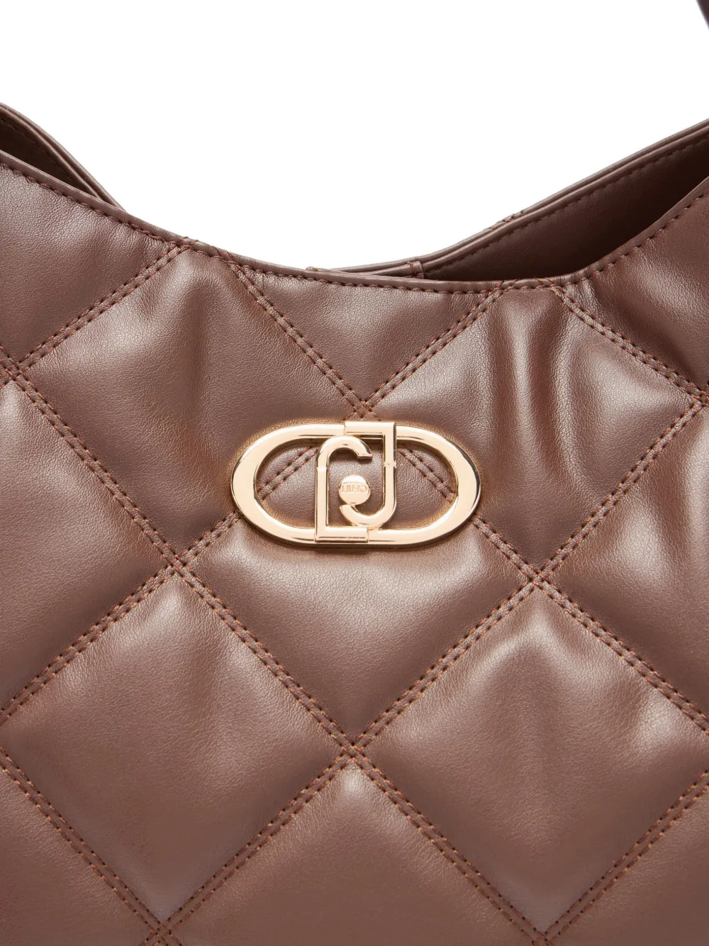 LIU JO large quilted logo tote bag Bruin