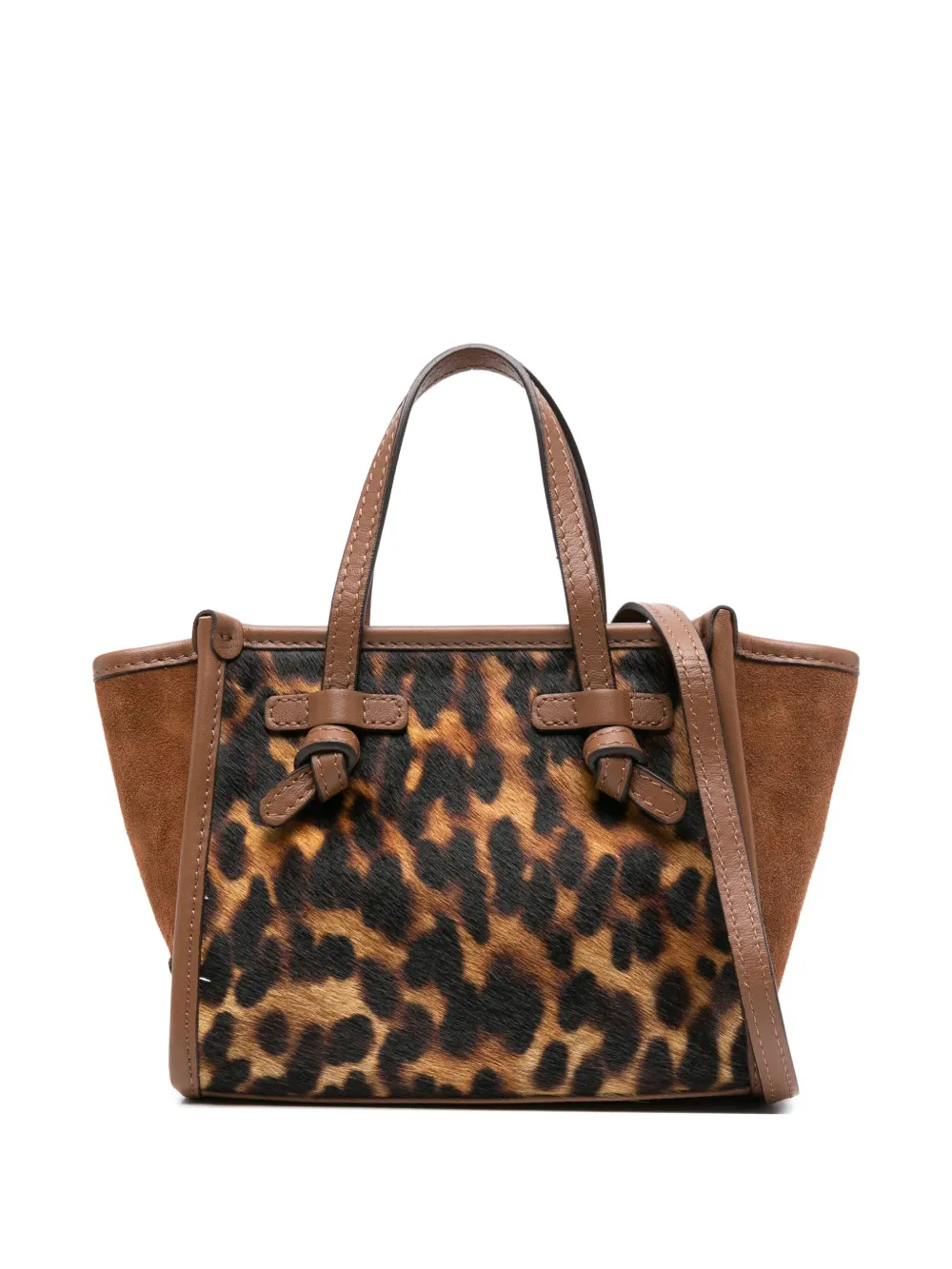 GIANNI CHIARINI Miss Marcella shopper met luipaardprint Bruin