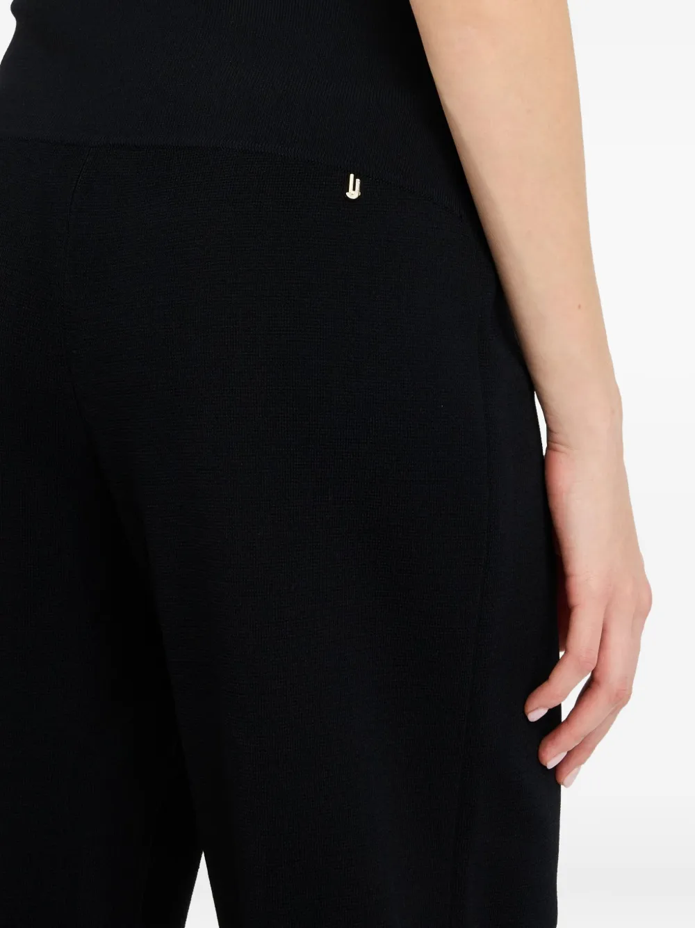 LIU JO waist-banded straight trousers Zwart