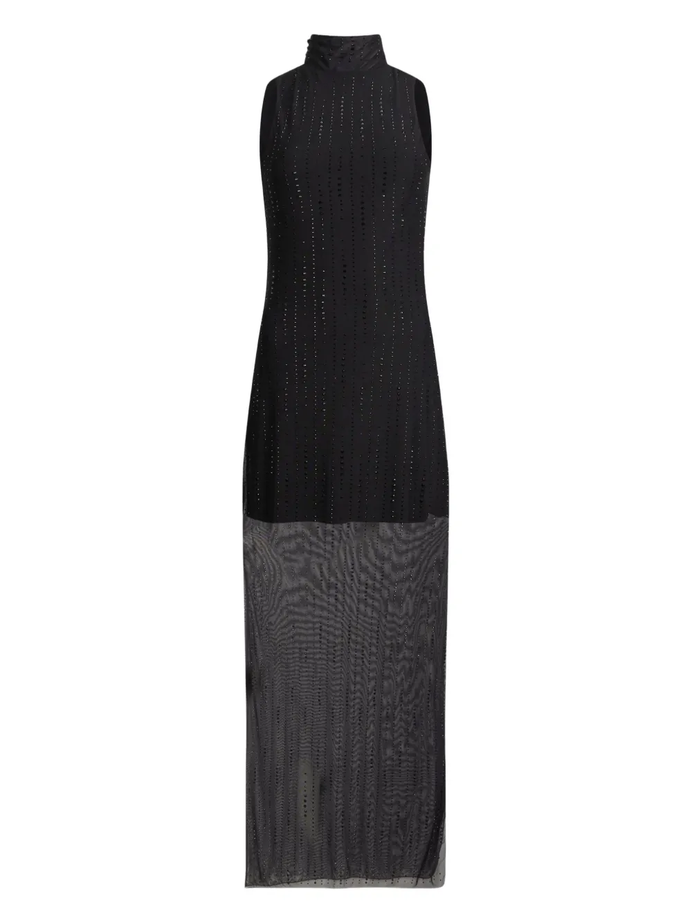 LIU JO Tulle dress with gemstones Zwart