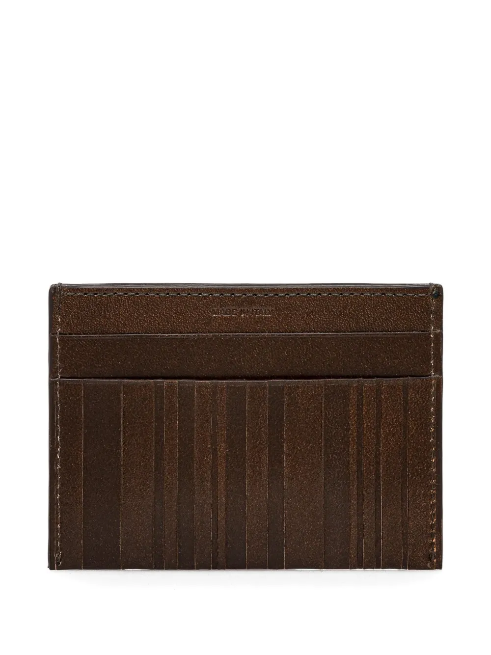 Paul Smith leather vertical-stripe card holder Bruin