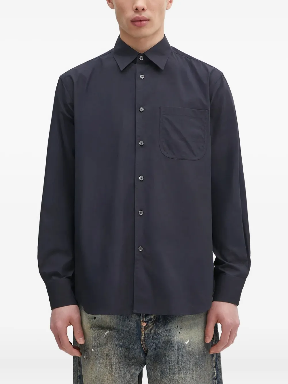 Paul Smith pocket long-sleeve shirt - ブルー Paul Smith pocket long-sleeve shirt - ブルー