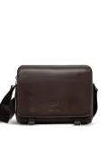Paul Smith zip-top leather messenger bag - Brown