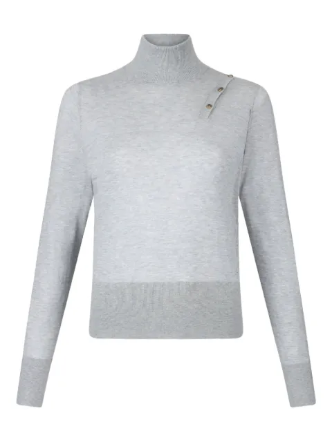 LIU JO suéter con cuello de playera tipo polo y aberturas