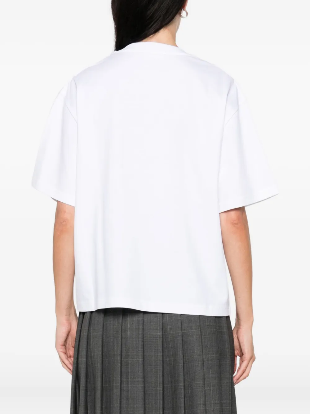Moncler Bow-embroidered T-shirt In White