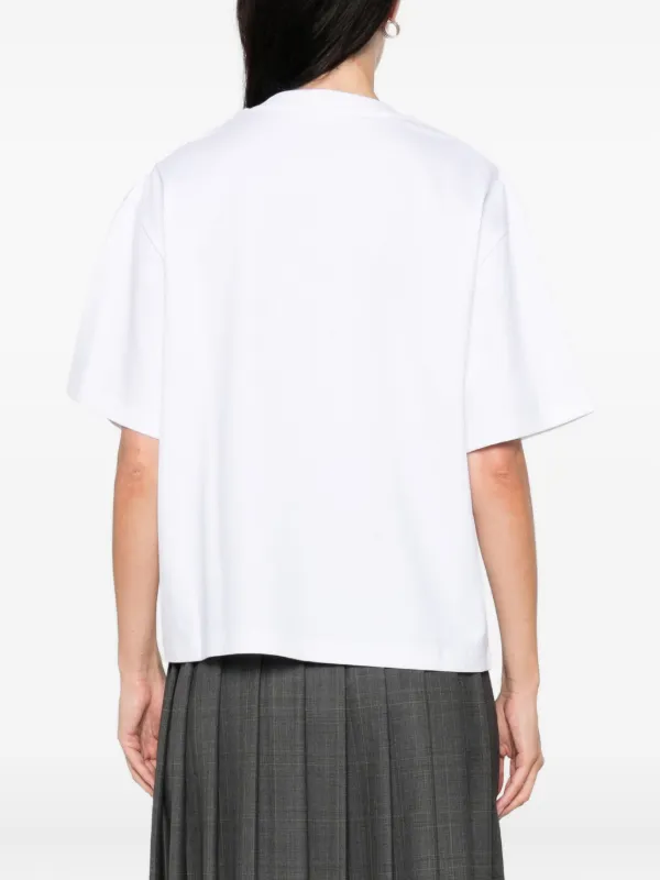 MONCLER ホワイト 半袖Tシャツ リボン付き Moncler リボン Tシャツ | ホワイト | FARFETCH JP