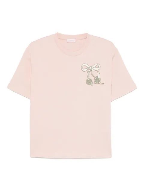 Moncler bow-embroidered T-shirt