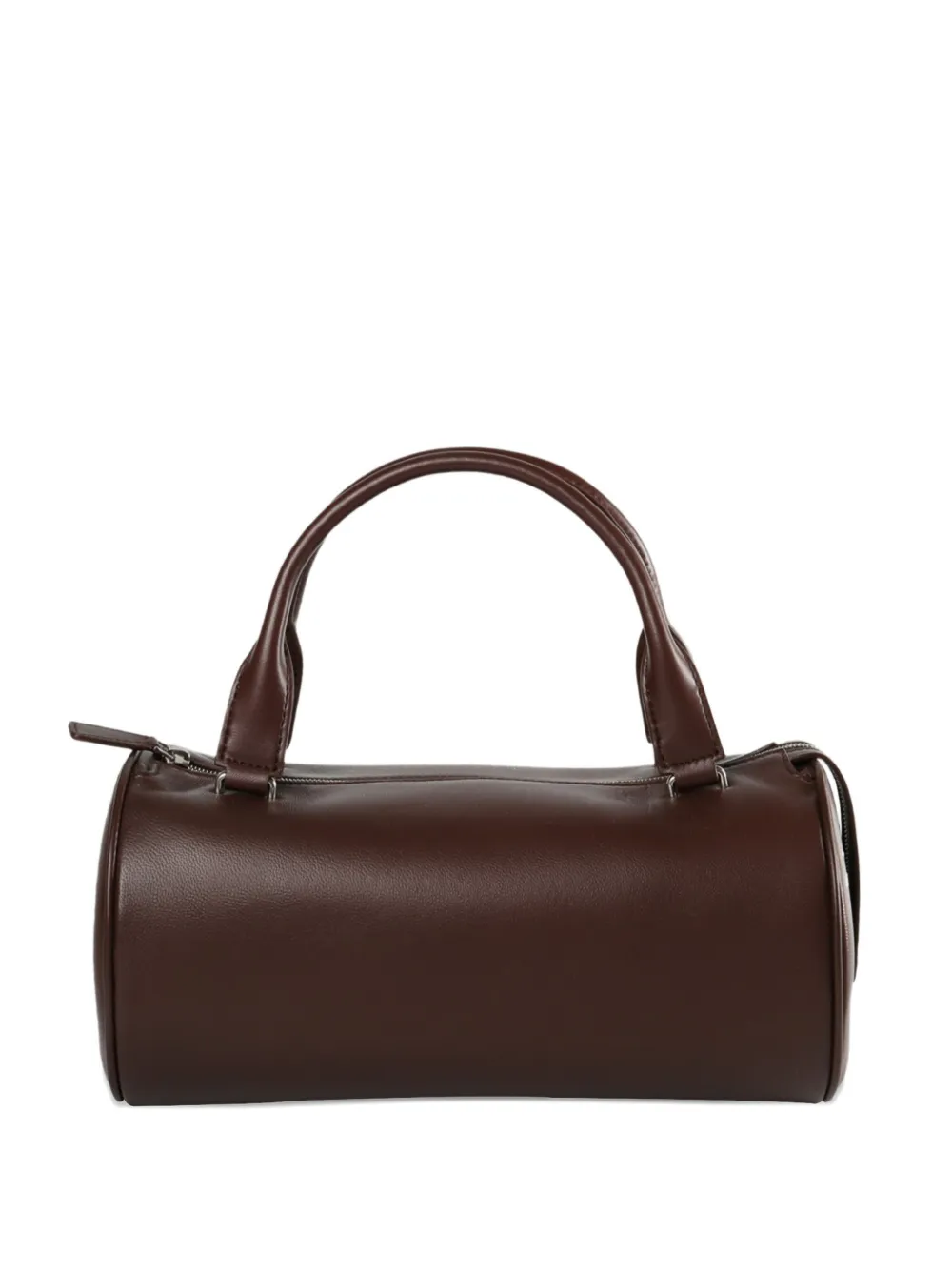 The Row Edith Cylindrical Leather Tote Bag In Brown