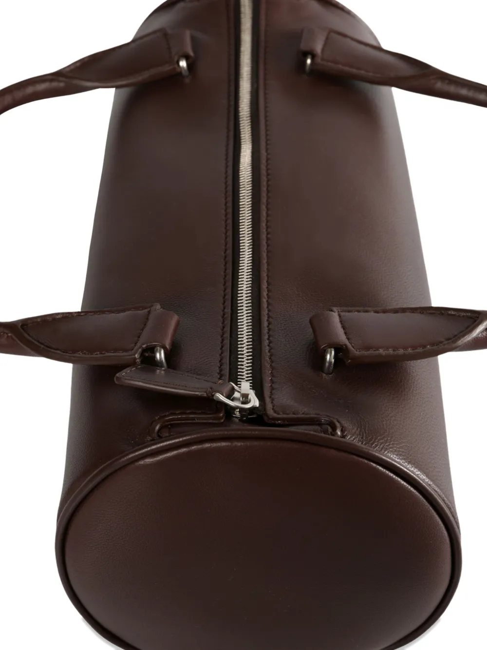 The Row Edith cylindrical leather tote bag Bruin