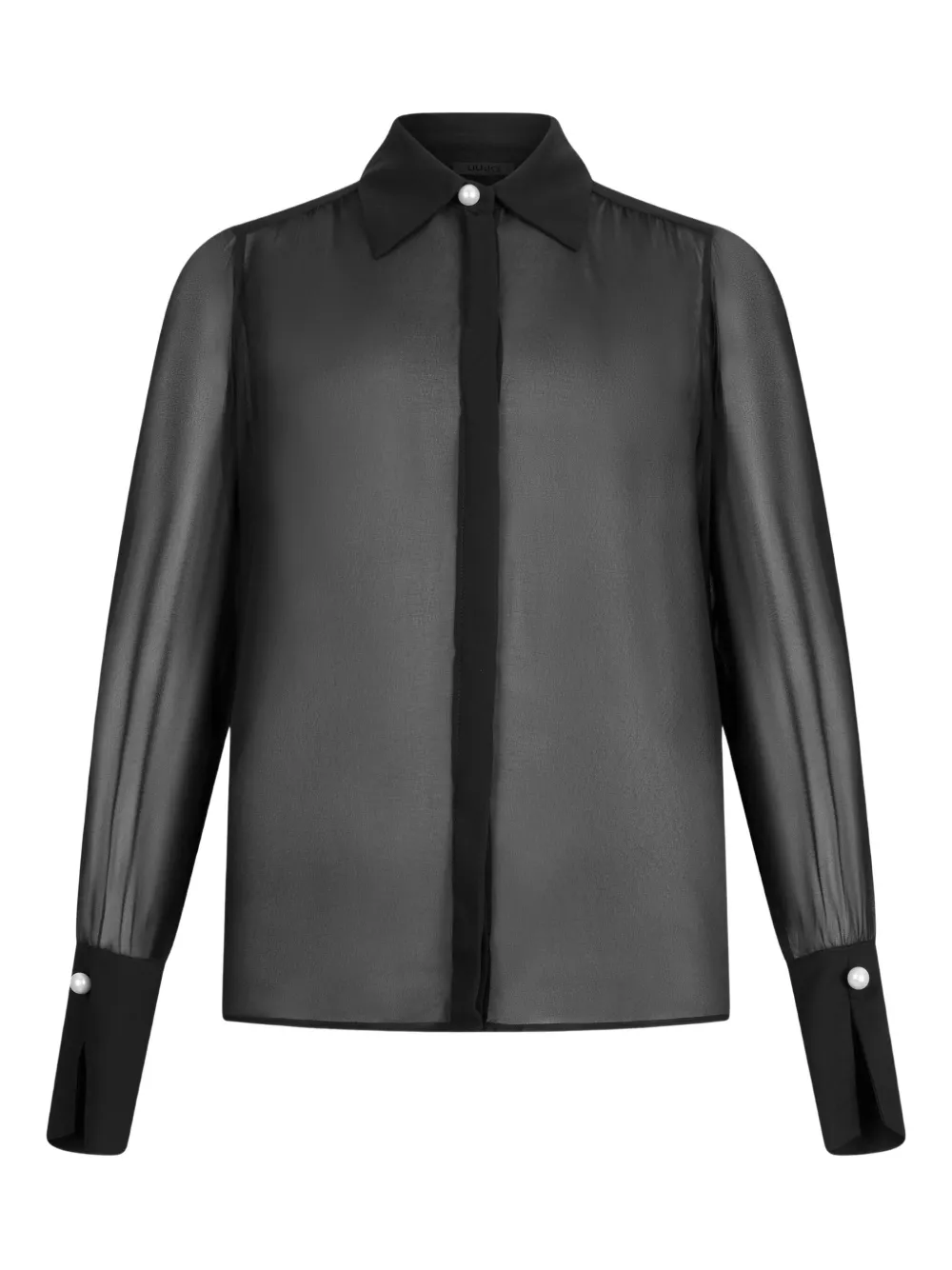 pearl-embellishment shirt