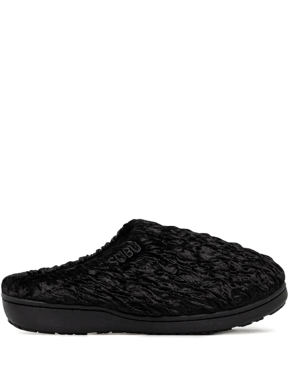 SUBU textured-finish mules Black