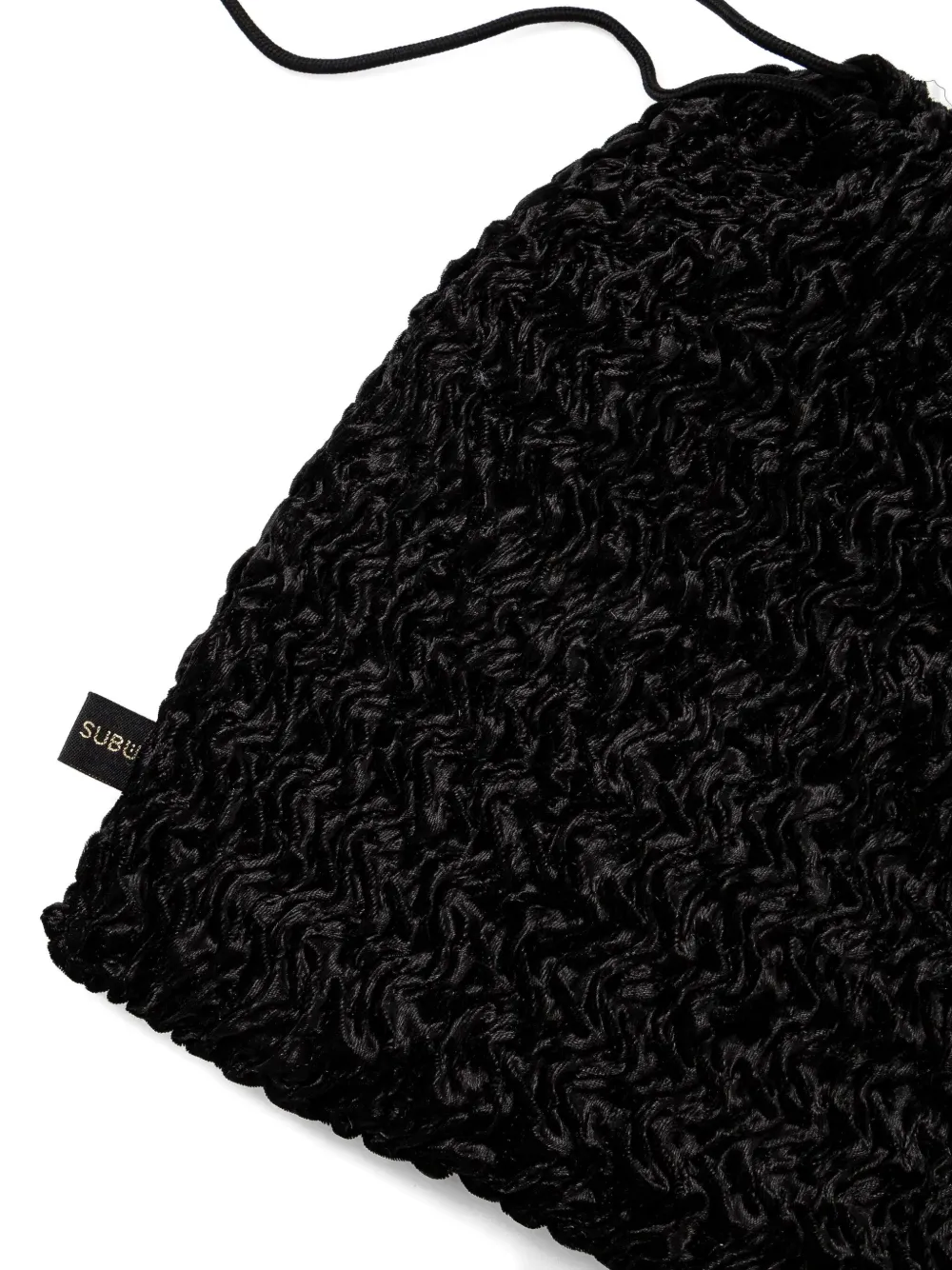 SUBU textured-finish mules Black