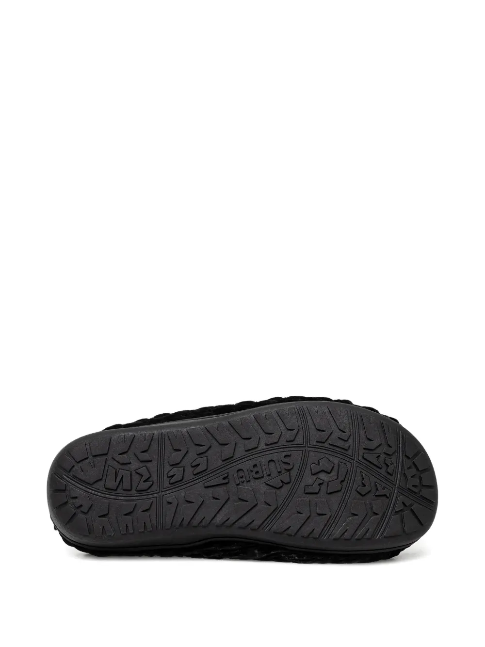 SUBU textured-finish mules Black