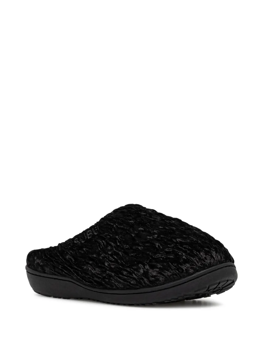 SUBU textured-finish mules Black