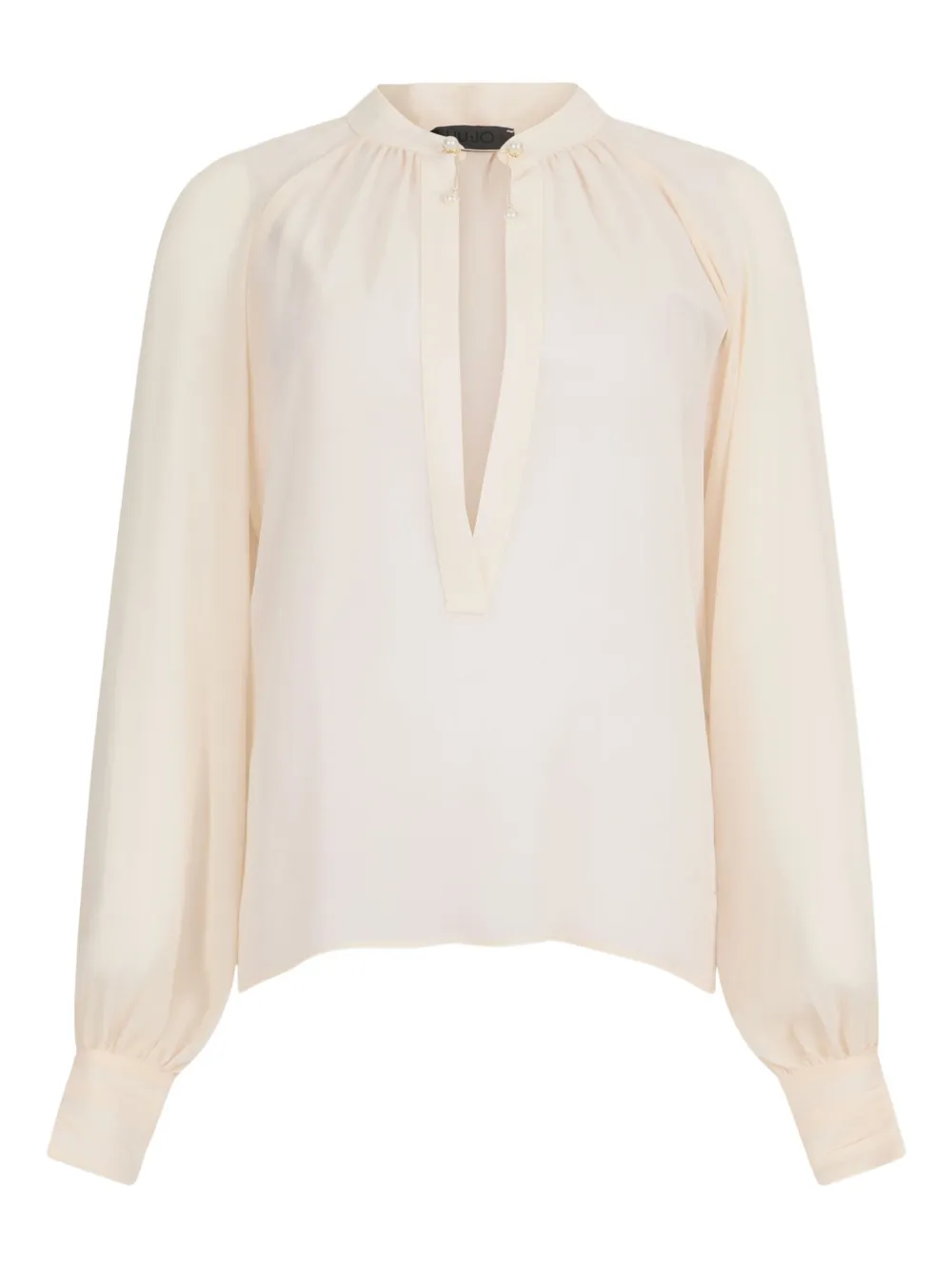 pearl-embellished blouse