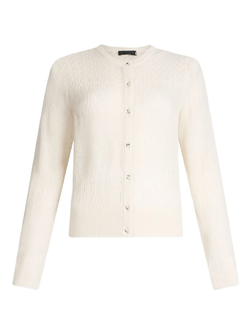 Liu •jo Wool And Alpaca Cardigan In White
