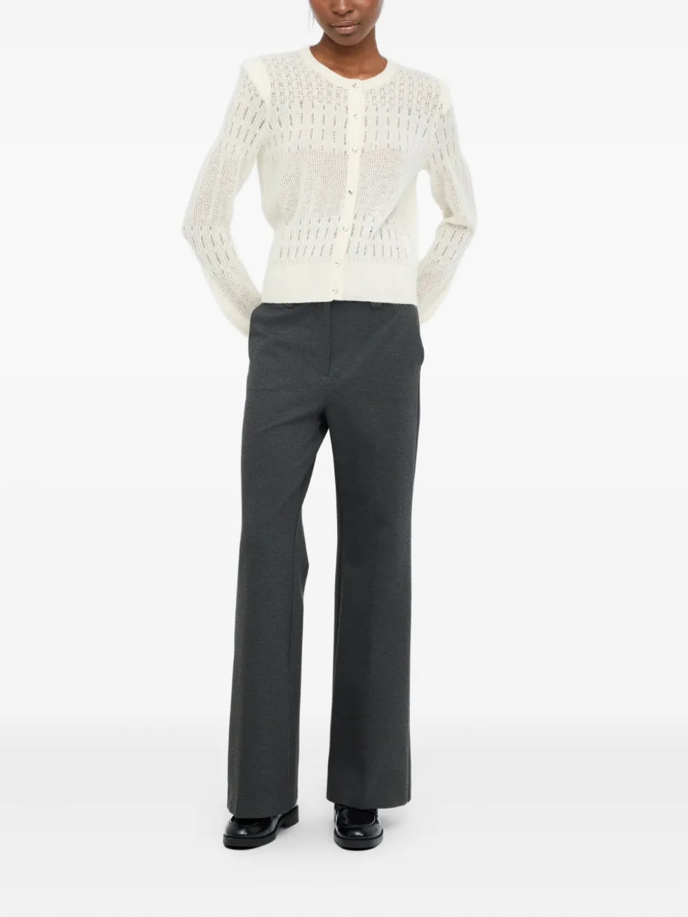 Liu •jo Wool And Alpaca Cardigan In White