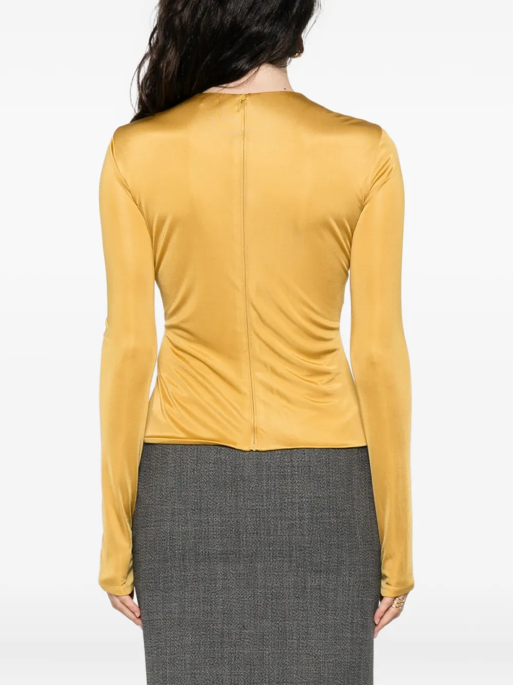 Versace Gesmockte blouse Goud