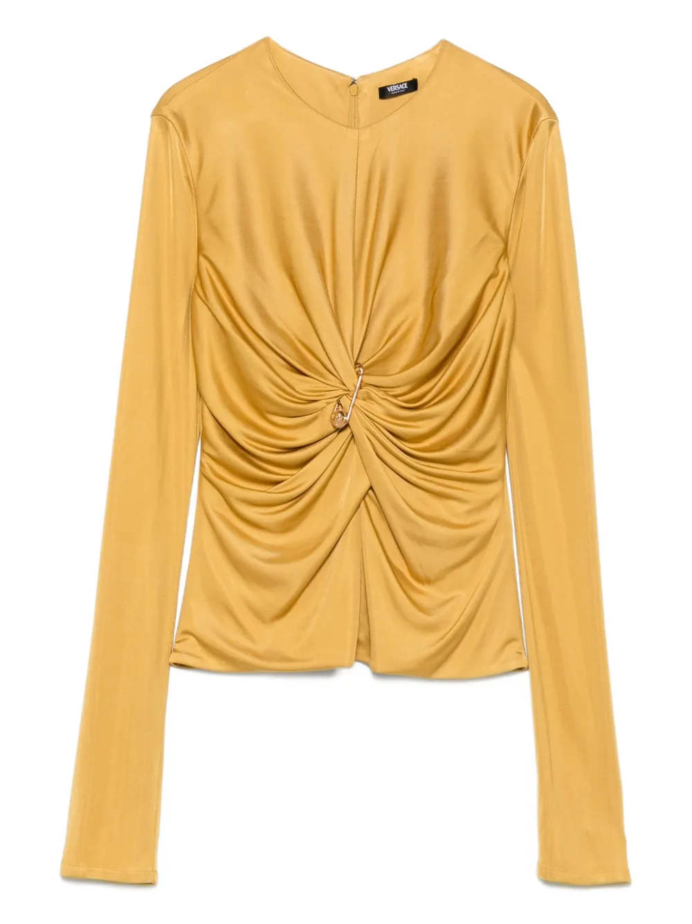 Versace Gathered Blouse In Yellow