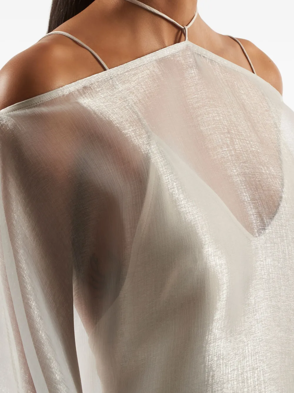 Taller Marmo Sza jurk met organza laag Beige