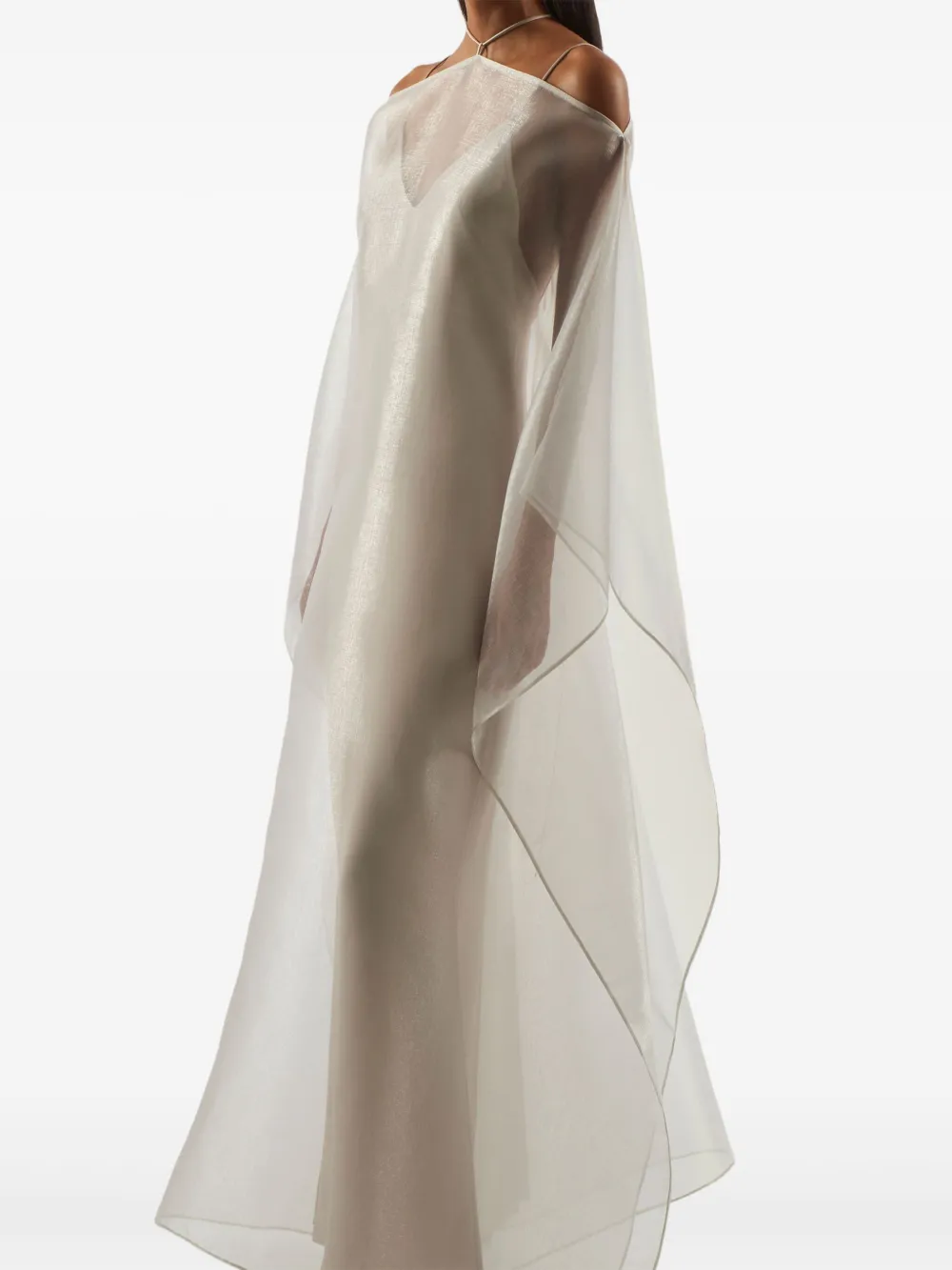 Taller Marmo Sza Sza organza-overlay slip dress | Evening Dresses | Image 2