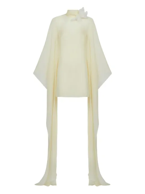 Taller Marmo Lanzarote flower-embellished silk mini dress