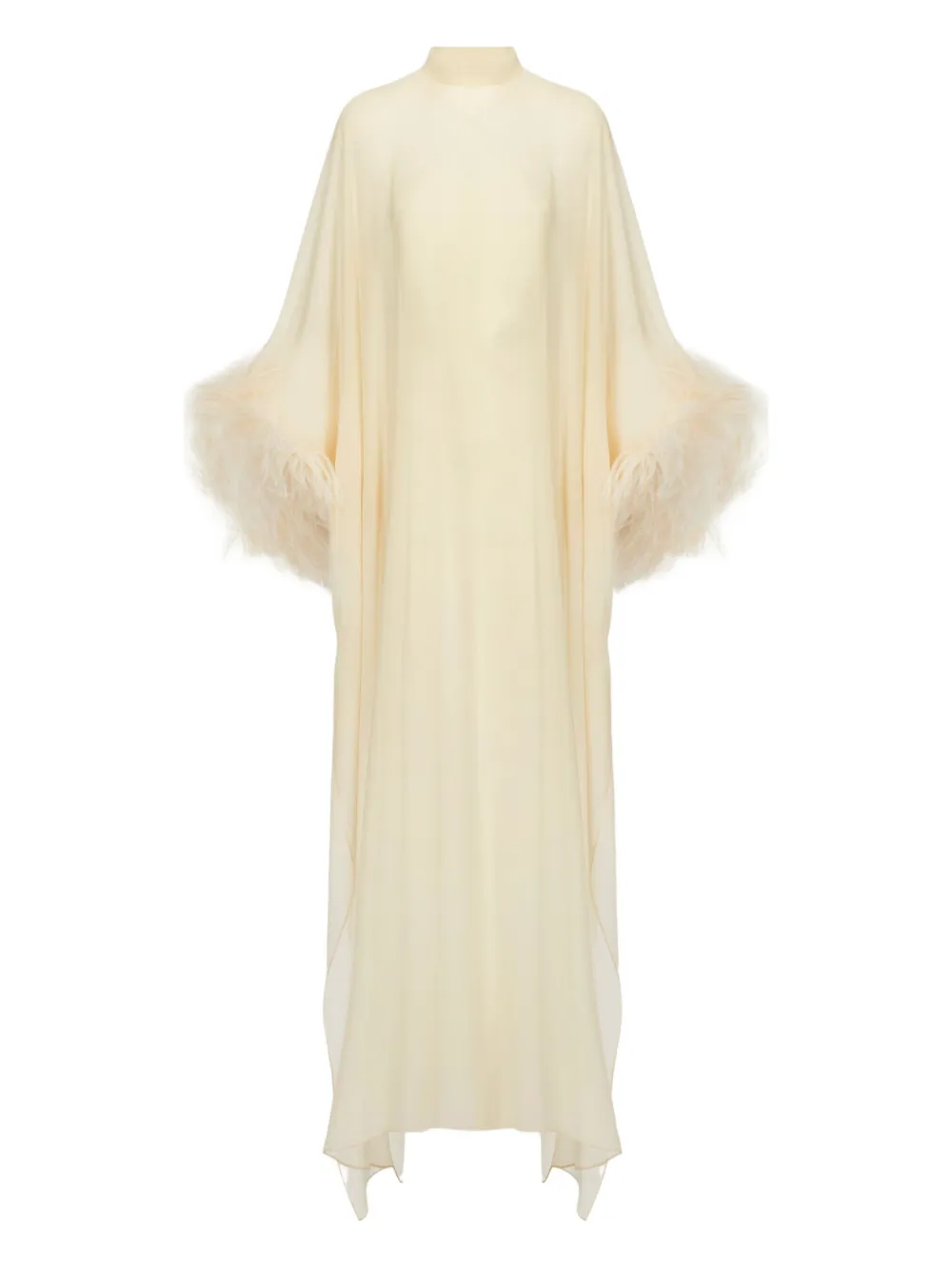 Taller Marmo feather-embellishment maxi dress | Neutrals | Image 1
