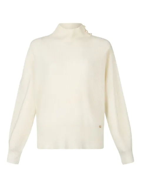 LIU JO pearl-embellished puff-sleeve sweater