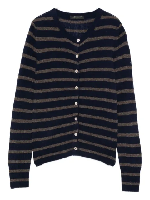 Aragona striped button cardigan