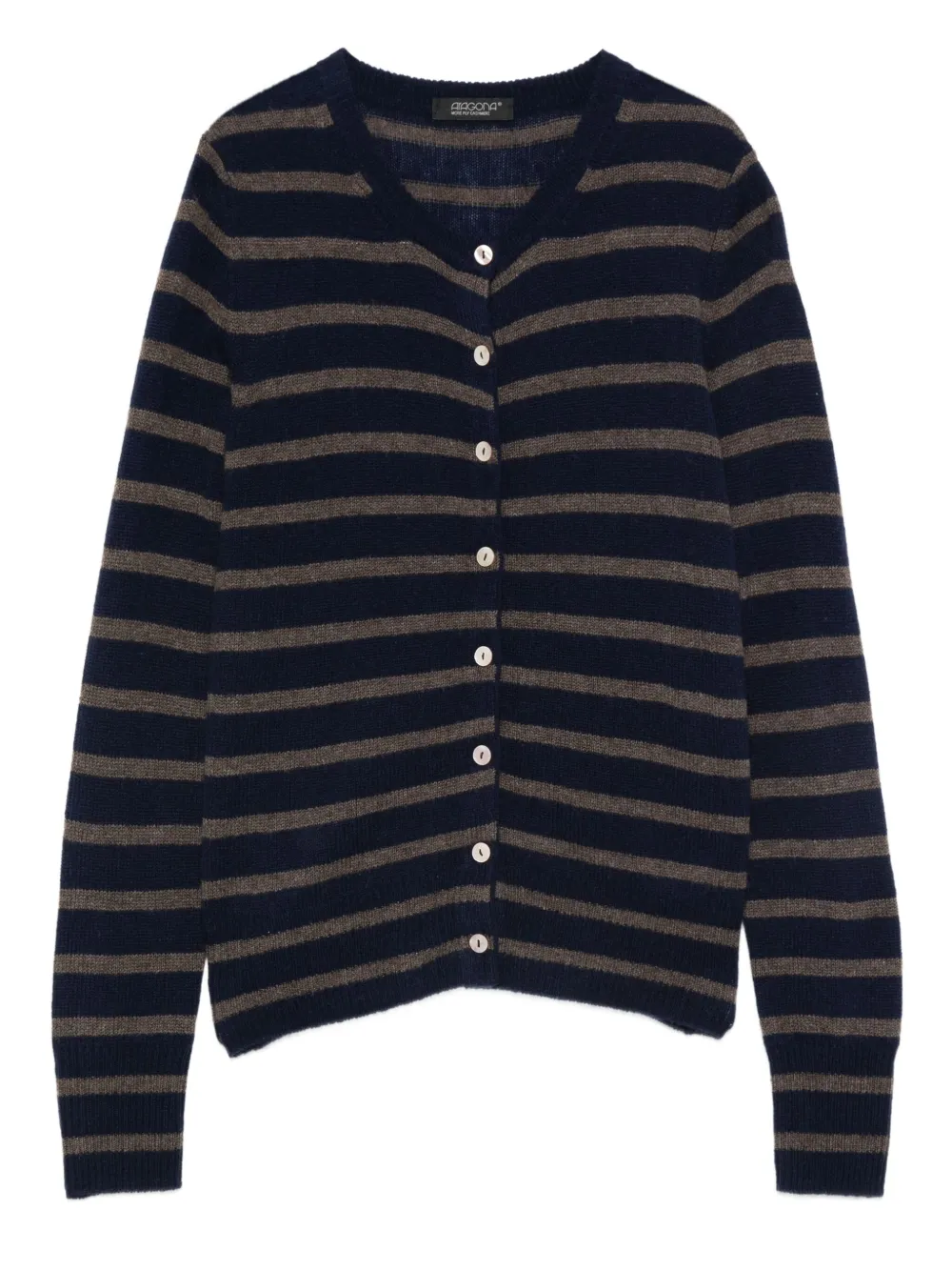Aragona striped button cardigan | Blue | Image 1