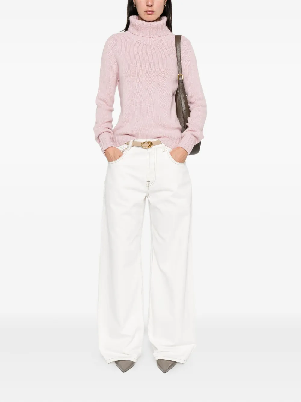 Aragona Turtleneck Cashmere Sweater In Brown
