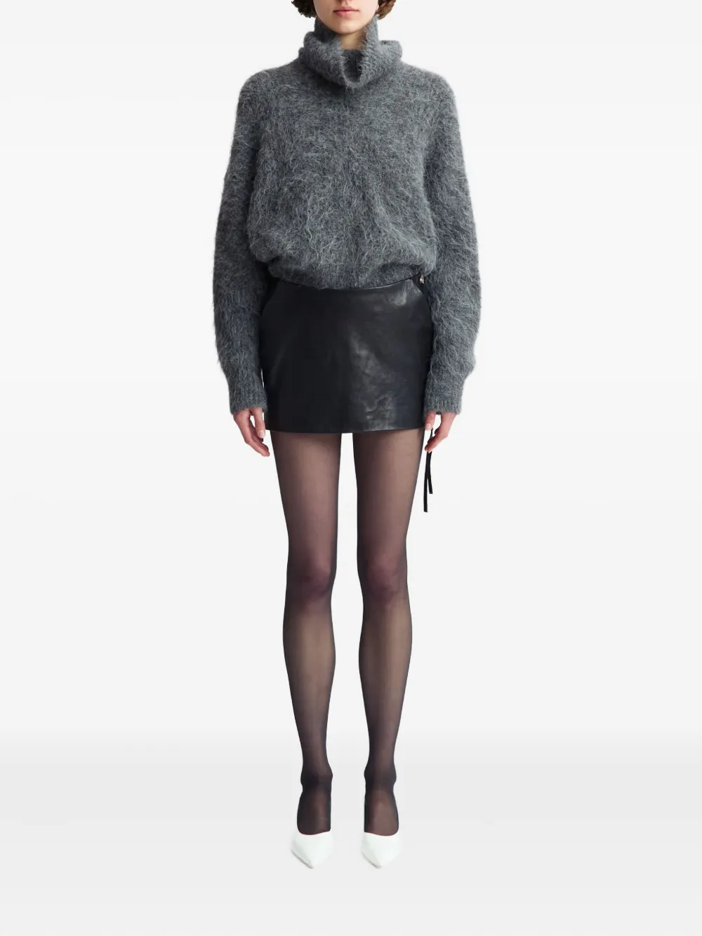 16Arlington Adu mini-rok met ritsdetail - Zwart