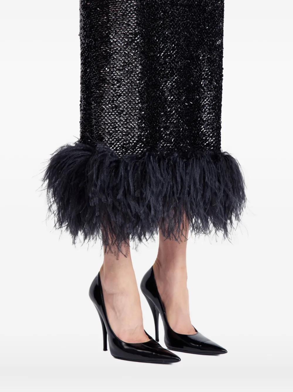 16Arlington Minelli midi-jurk verfraaid met pailletten Zwart