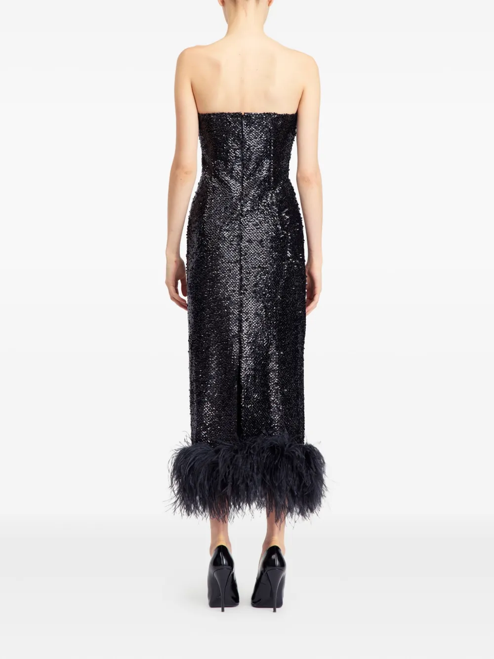 16Arlington Minelli midi-jurk verfraaid met pailletten Zwart