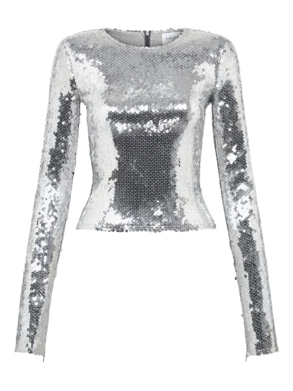 16Arlington Loida Sequinned T-shirt in Grey