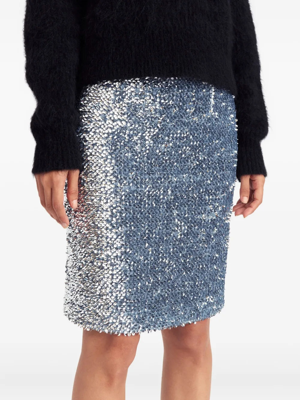 16Arlington Delta midi-rok met pailletten Zilver