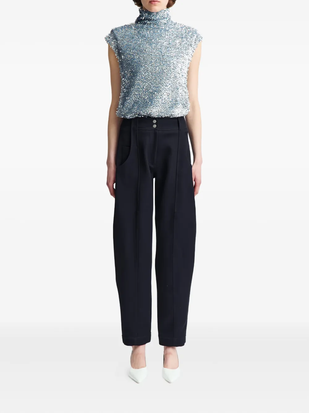16Arlington Pola piped-seam pocket tapered trousers | Tapered Pants | Image 2
