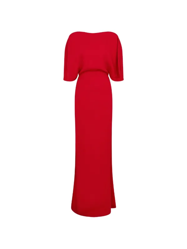 16 arlington red dress 16arlington Dona Cape-sleeve Maxi Dress