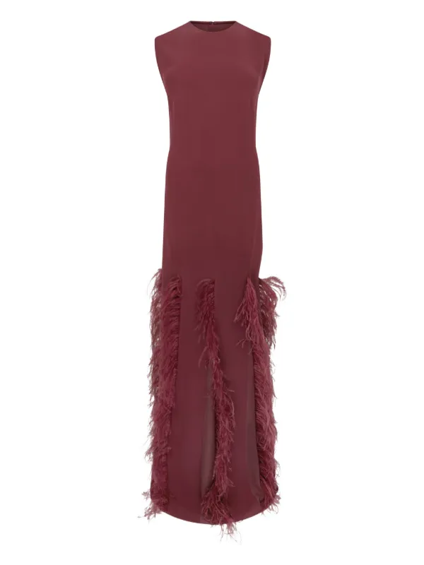 burgundy with gold prom dresses Gold Lace Choker Neck Burgundy Velvet Slit Mermaid Prom Evening Dress main image 0