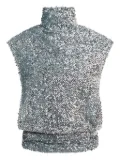 16Arlington Ovica sequinned top - Silver